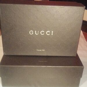 Gucci Shoe Box with GG imprints all on box (EMPTY) 12.5 in x 8 in Depth 4 in